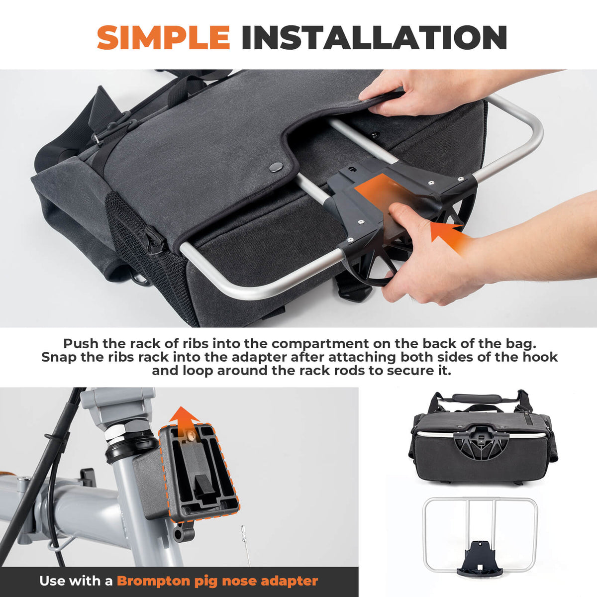Folding Bike Handlebar Bag & Shoulder Bag - 8L