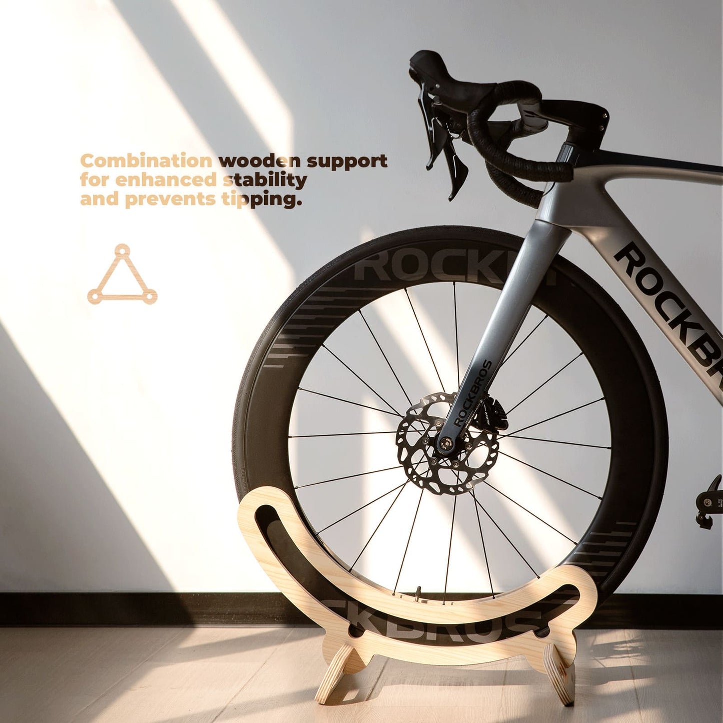 Minimalist Wooden Bike Stand