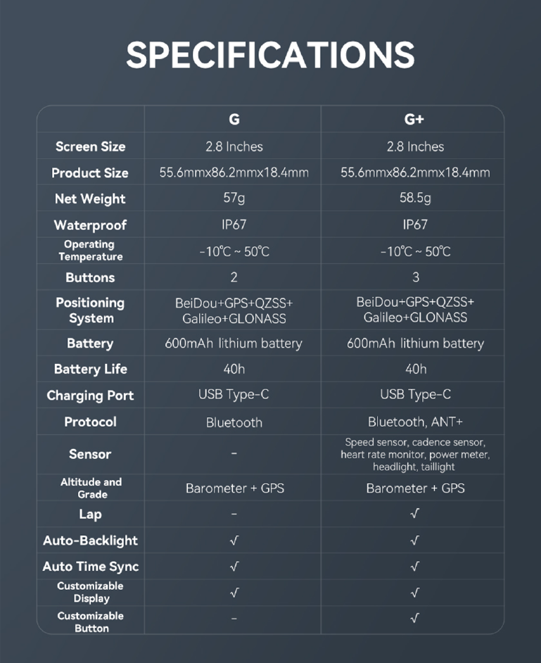 XOSS G Gen3 GPS Bike Computer International Version