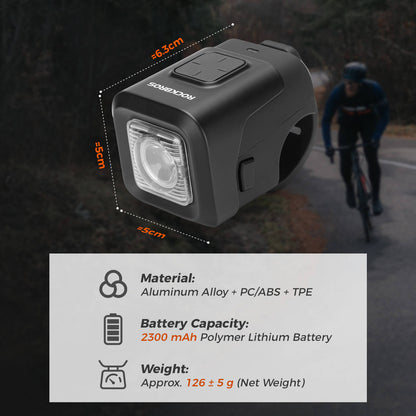 2-in-1 Bike Horn & Front Light -  450lm
