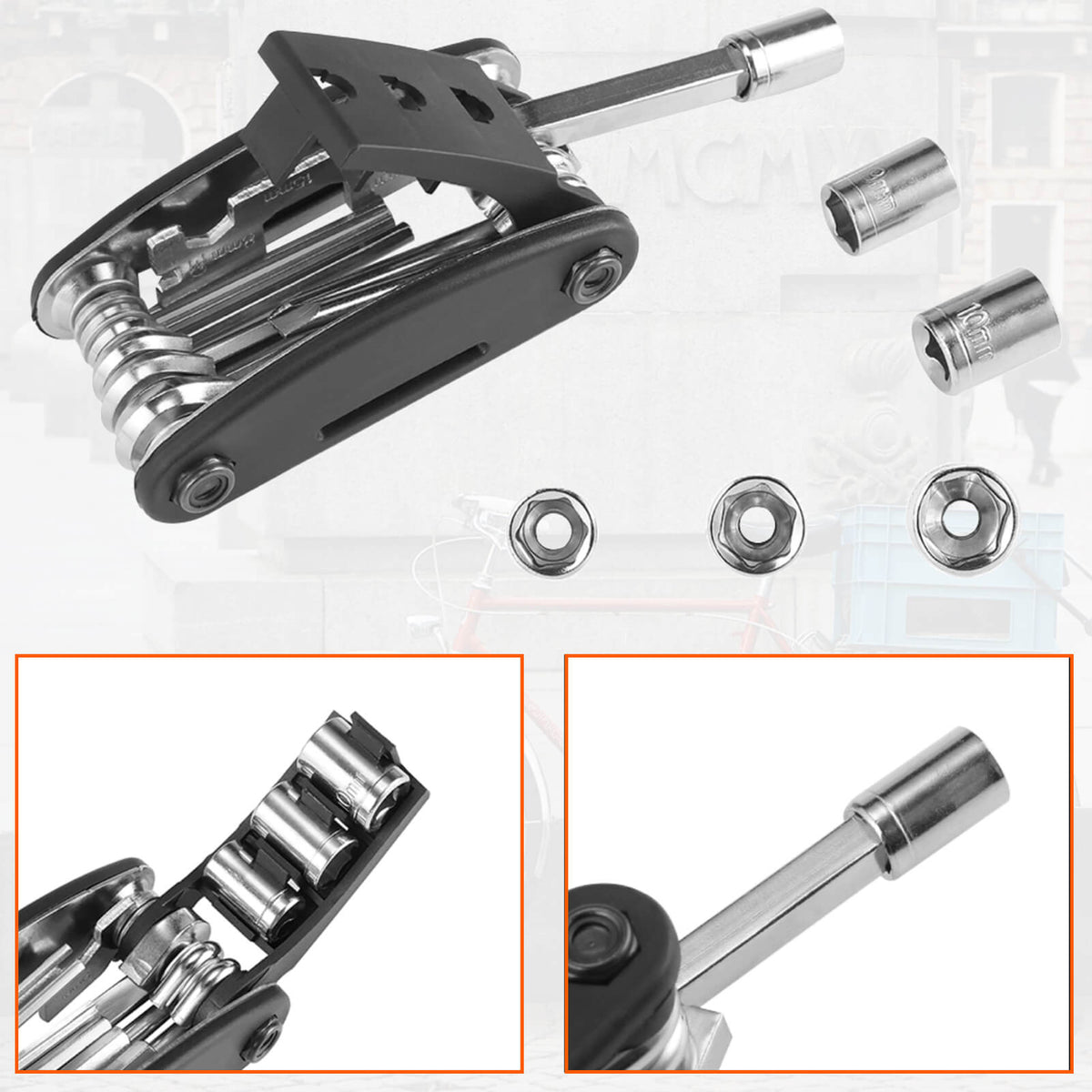 16 In 1 Multi-Function Bike Tool Kit