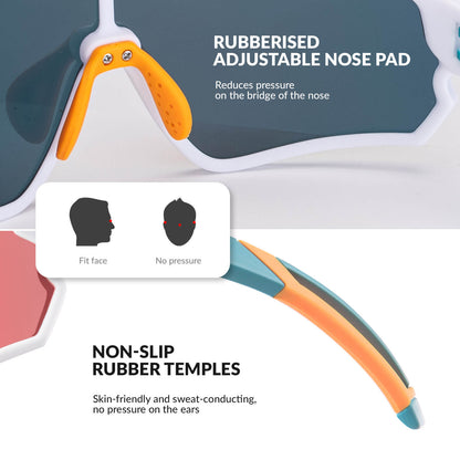 ROCKBROS Kids Polarized Cycling Sunglasses UV400 Bike Glasses