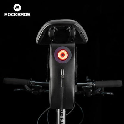 100% Waterproof Bike Saddle Bag with Light - 0.8L