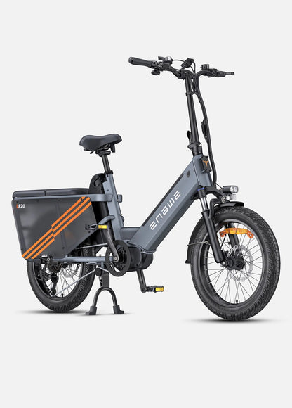 EGWEN LE20 - EU Version)250W Mid-drive Motor 350KM Super Long Range Cargo E Bike