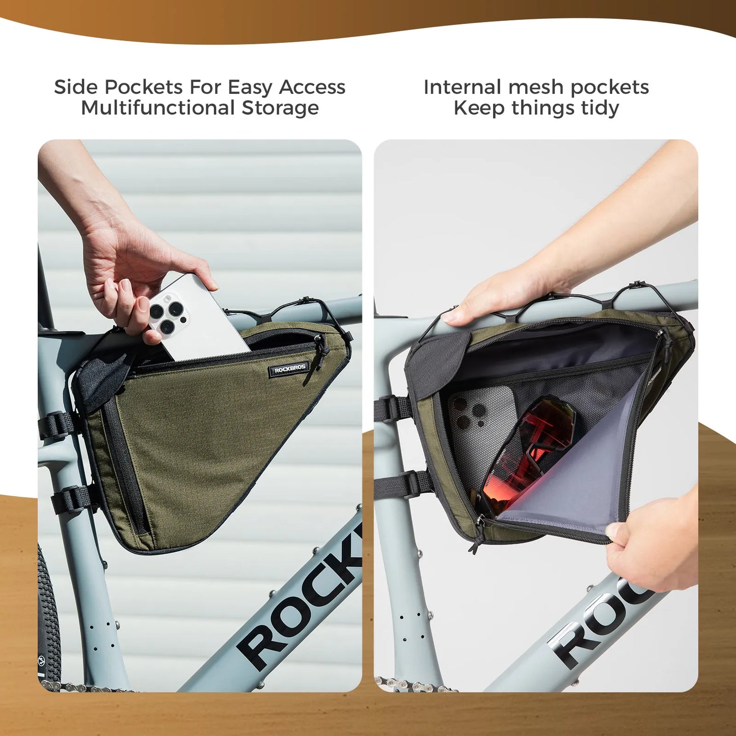 Large Capacity Bike Triangle Bag-1.5L