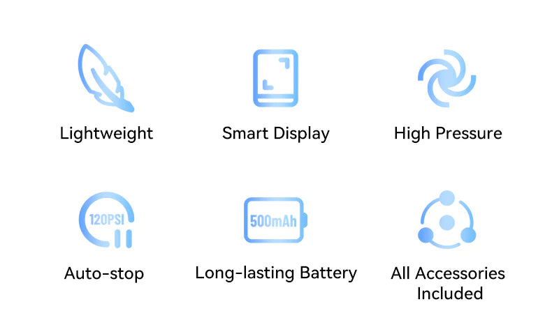 XOSS AirCube Electric Bike Pump 120PSI Mini Portable Air Pump Rechargeable Air Inflator Bike Accessories