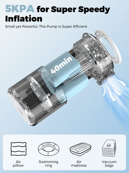 Qunature Mini Electric Air Pump for Camping & Outdoor Gear