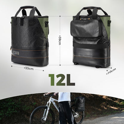 ROAD TO SKY Recycled Tire Bike Panniers - 12L
