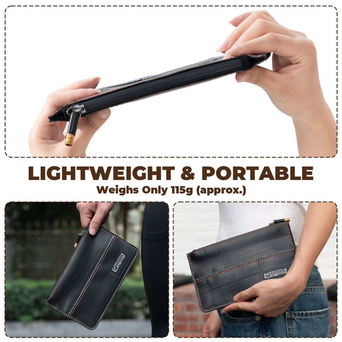 ROAD TO SKY Recycled Tire Bike Wallet - 0.7L