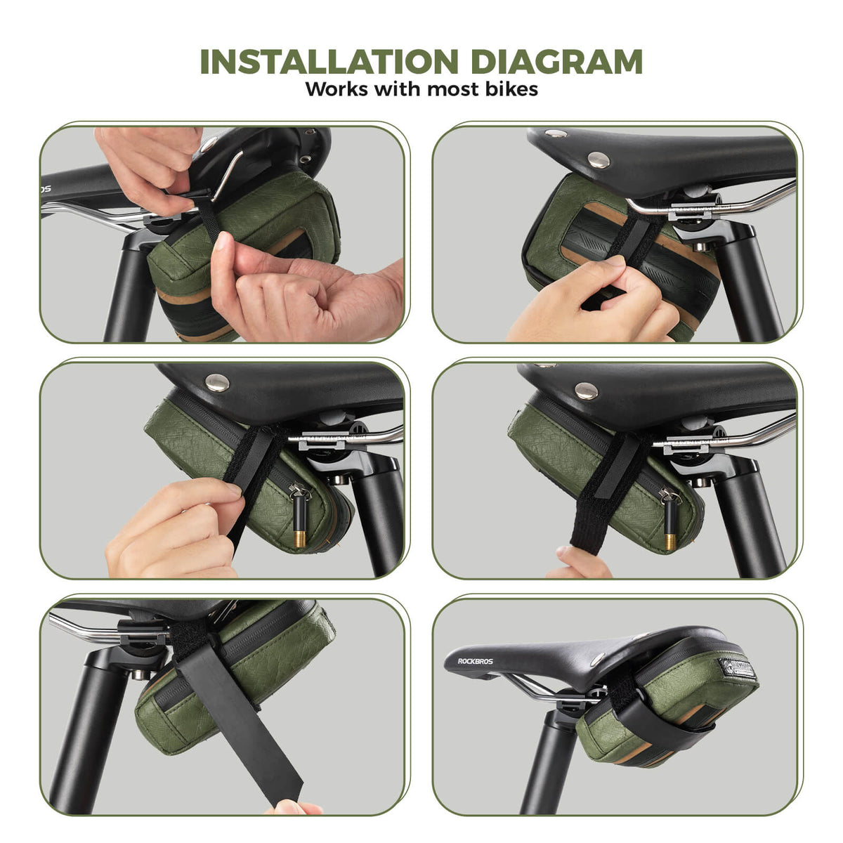ROAD TO SKY Recycled Tire Mini Bike Saddle Bag - 0.4L