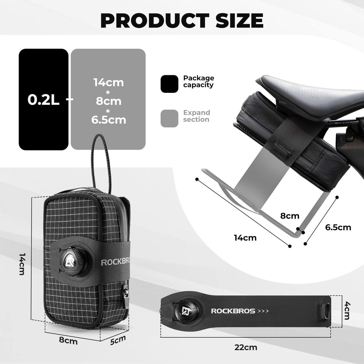 Saddle Bag with Bottle Holder - 0.8L