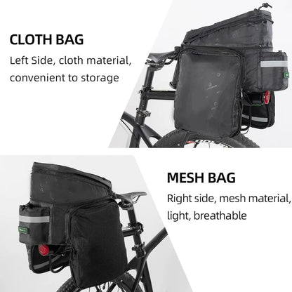 Large Capacity Durable Bike Trunk Bag 13L–25L