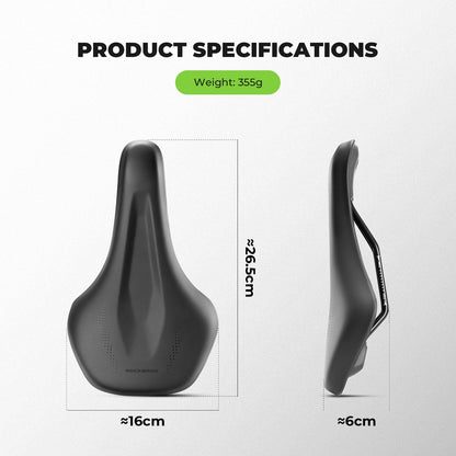 Comfort Cycling Saddle with Ventilated Groove Design