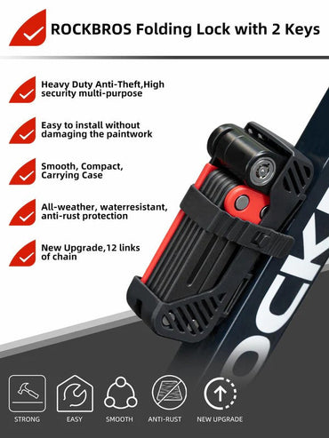 Folding Heavy Duty Anti Theft Bike Lock