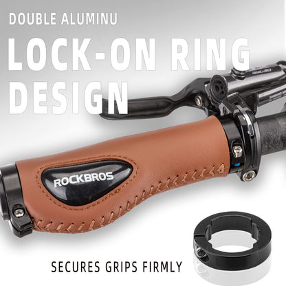 Bike Handle Grips Ergonomics Design Soft Gel Dual Lock