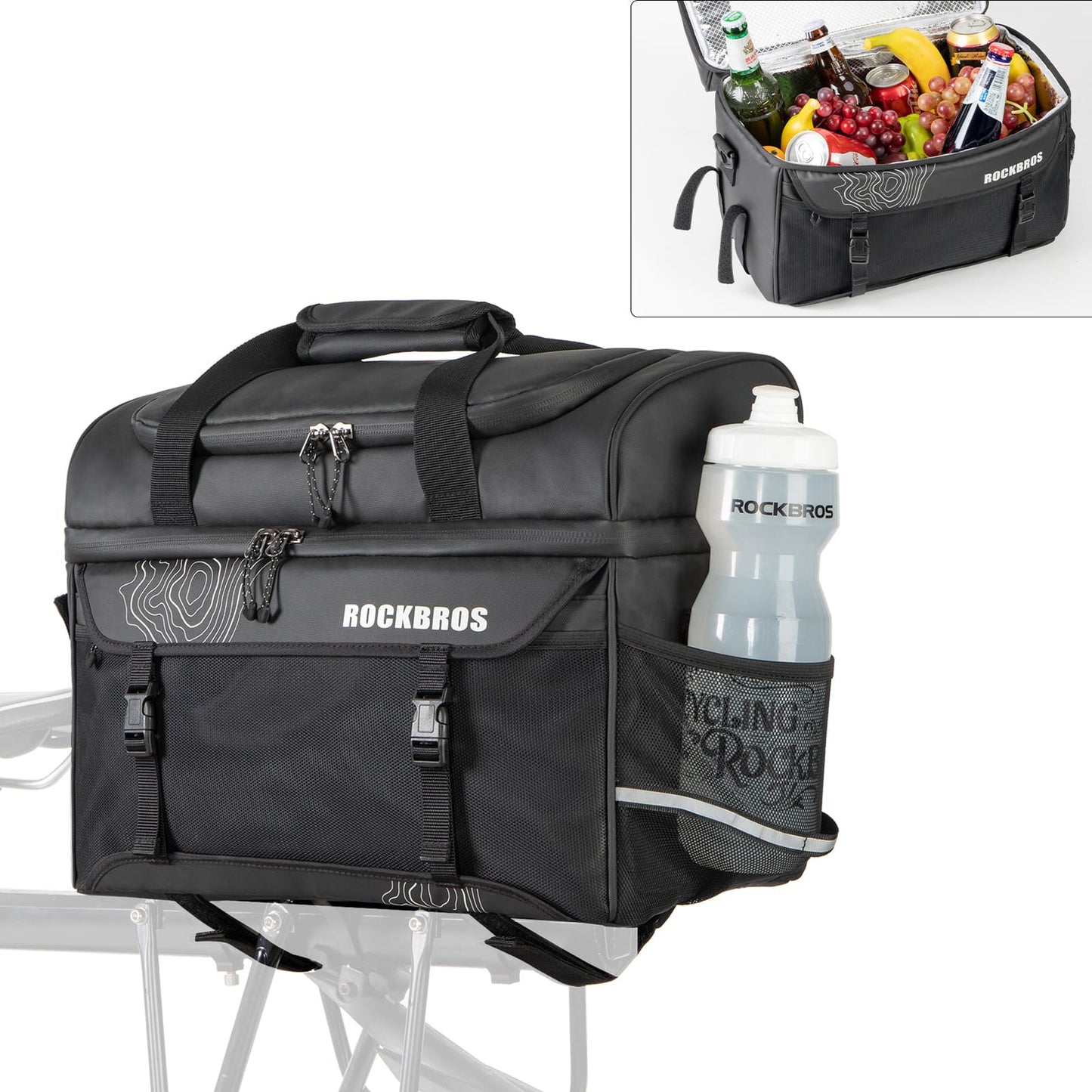 Insulated Bike Rear Rack Cooler Pannier – 11L