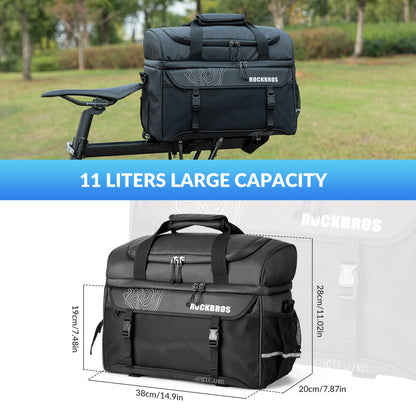 Insulated Bike Rear Rack Cooler Pannier – 11L