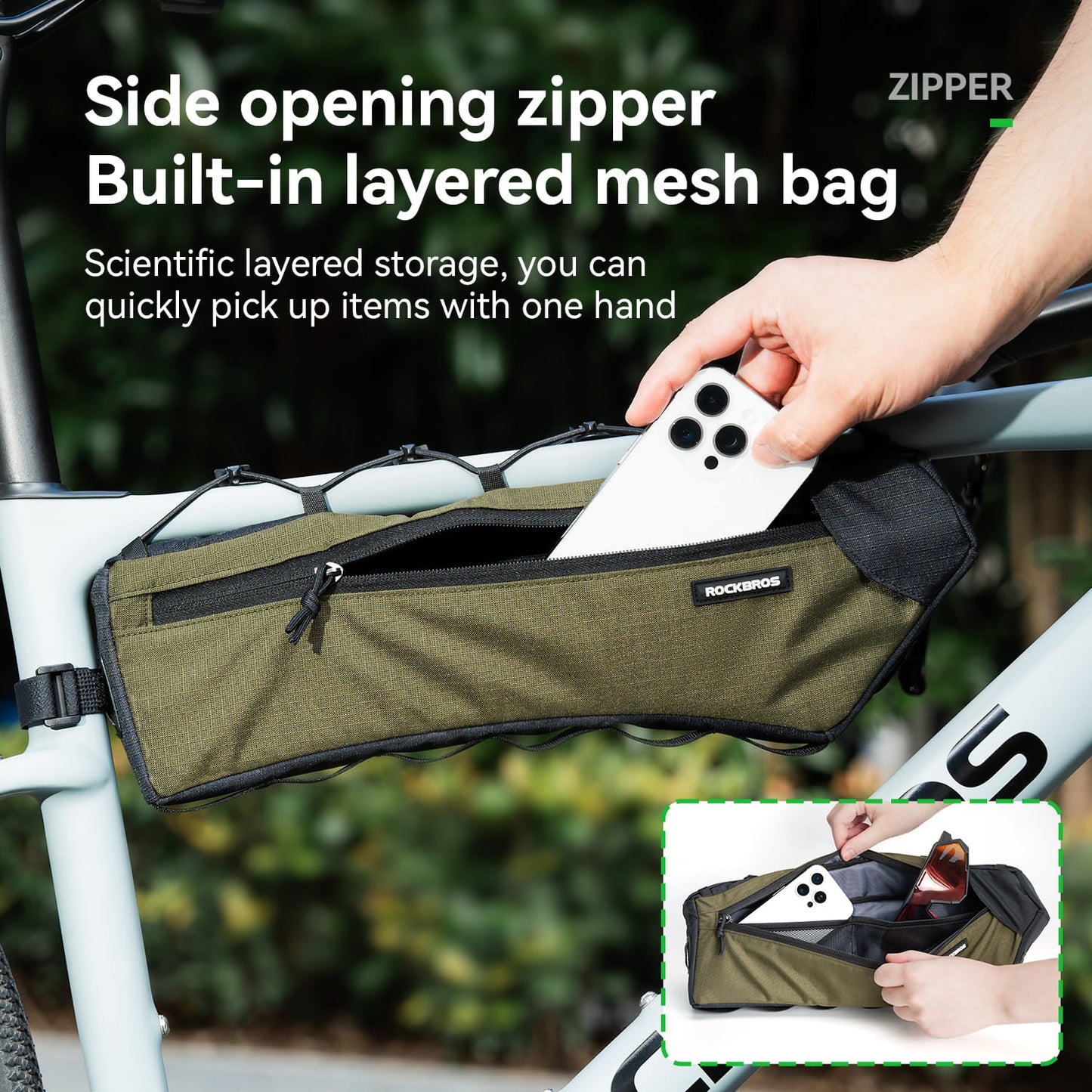Large Capacity Bike Triangle Bag - 1.9L