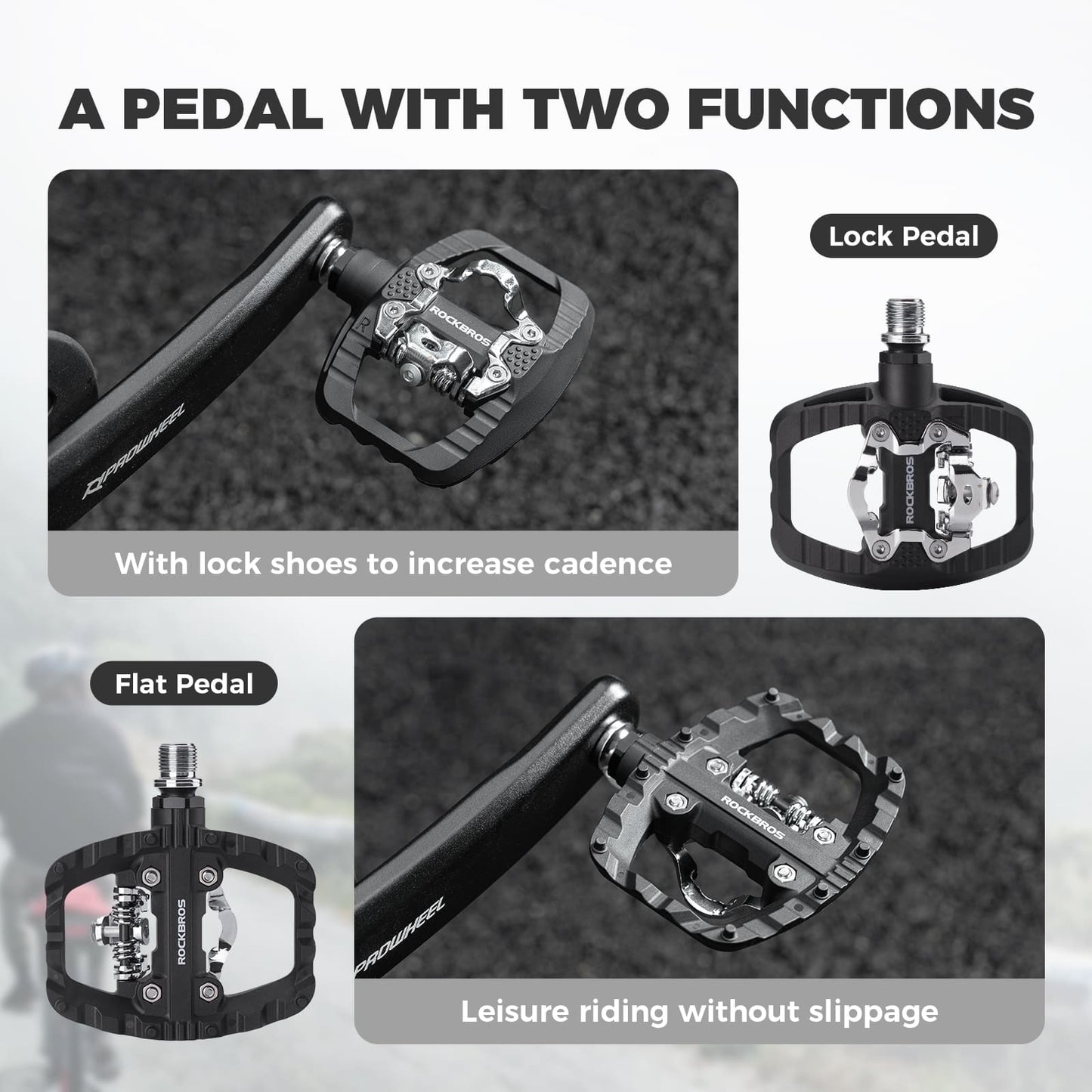 Lightweight Nylon Half-Clip Flat Bike Pedals