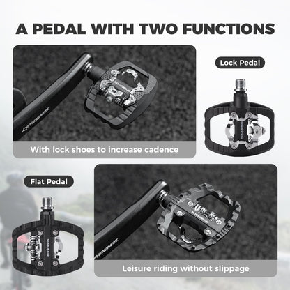 Lightweight Nylon Half-Clip Flat Bike Pedals