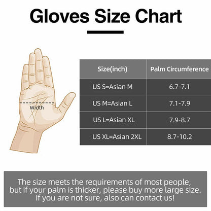 Long Finger Gloves with Fleece Lining & Lock Clip