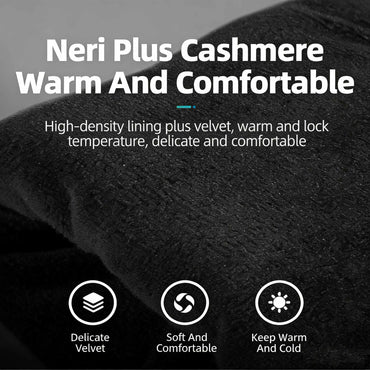 Long Finger Gloves with Fleece Lining & Lock Clip