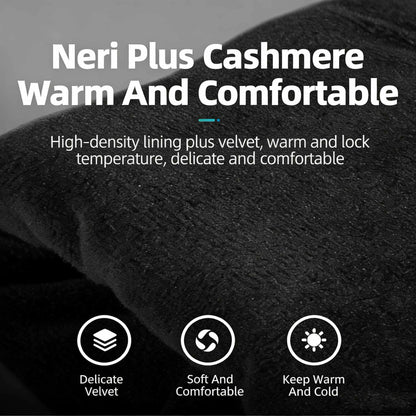 Long Finger Gloves with Fleece Lining & Lock Clip