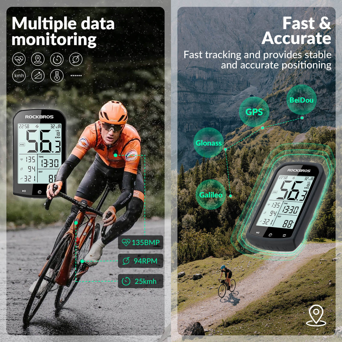 ROCKBROS M1 Smart Bike GPS Computer