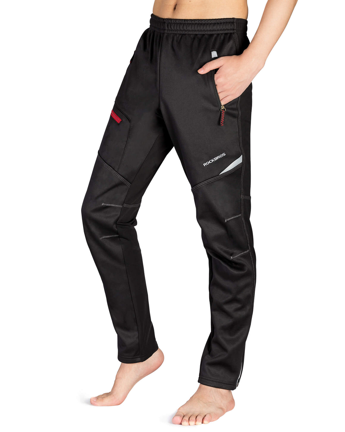 Men's Thermal Fleece Windproof Cycling Pants