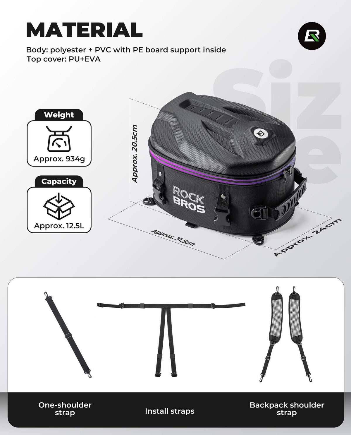 Motorcycle Hard Shell Tail Bag