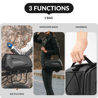 Hard Shell Bike Trunk Bag for Rear Rack - 9L