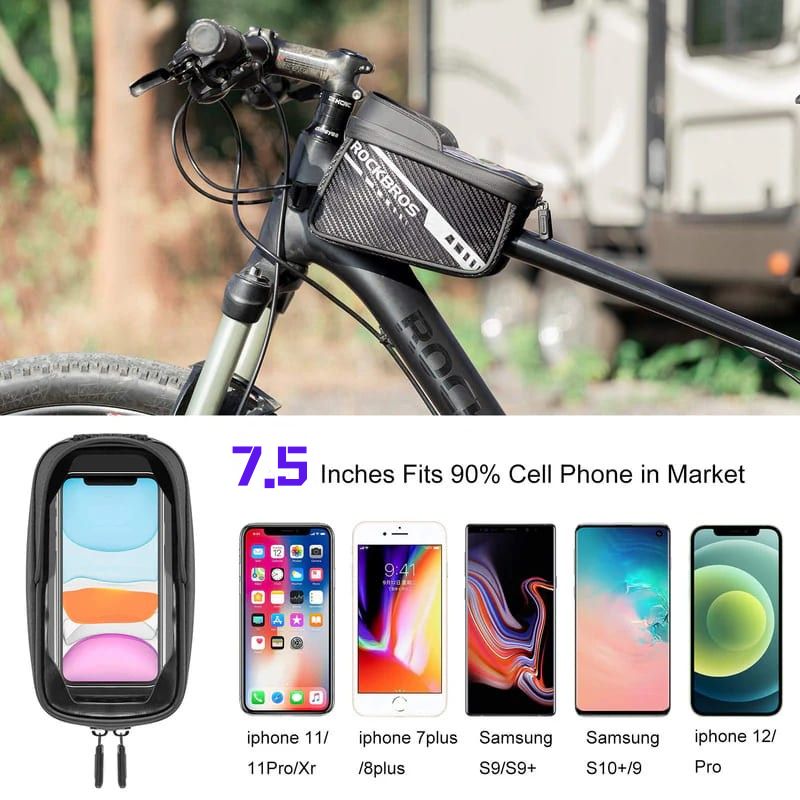 Phone Holder Top Tube Bag – Under 7.5”