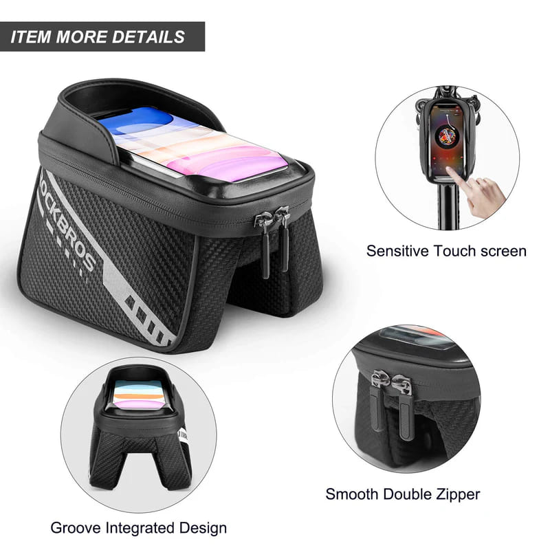 Phone Holder Top Tube Bag – Under 7.5”