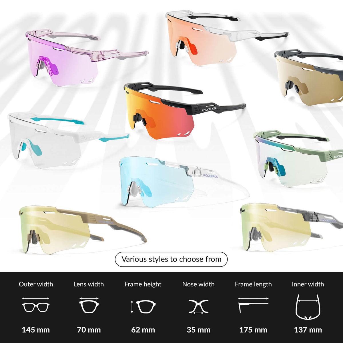 Photochromic Windproof Cycling Glasses