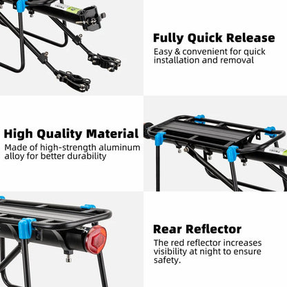 Quick Release Rear Bike Rack for Mountain Bikes