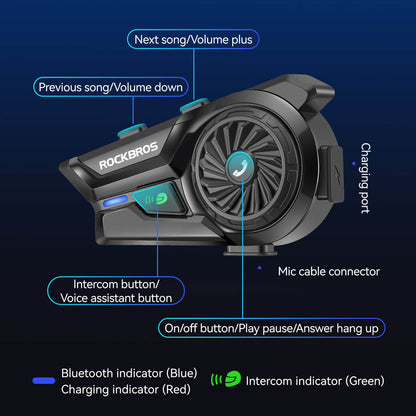 R1 Motorcycle Helmet Bluetooth Headset