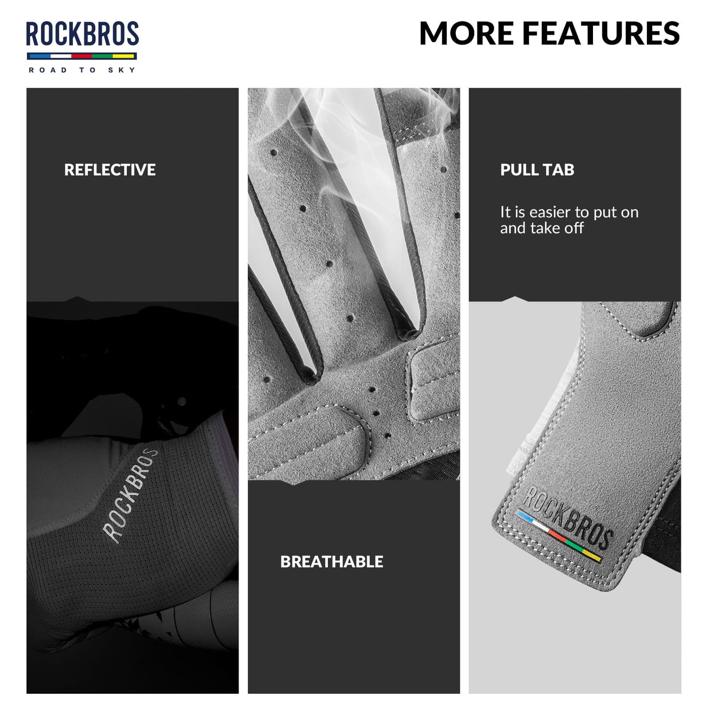 ROAD TO SKY Breathable Anti-Slip Full Finger Cycling Gloves