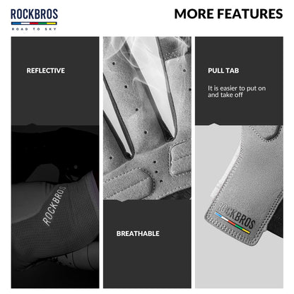 ROAD TO SKY Breathable Anti-Slip Full Finger Cycling Gloves