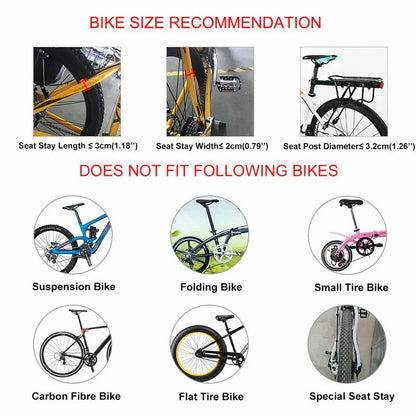 Seatpost Mounted Bike Rear Rack with Bolt-On Mount