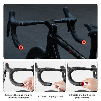 ROCKBROS R0 Smart Bike Rear or Handlebar End Light - Waterproof