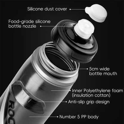 Soft Squeeze Insulated Cycling Water Bottle-21oz